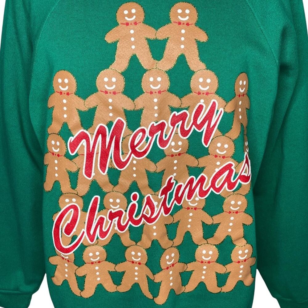 Gingerbread Man Christmas Theme Sweatshirt size XL - Picture 7 of 8